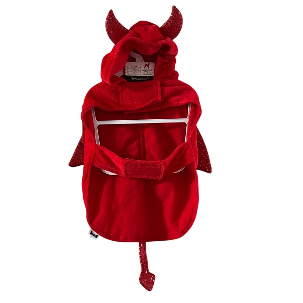 Red Devil SZ Large Dog Costume with Wings & Tail 17"-18"/ 24.5" NEW